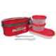 Milton Double Decker 3 Pcs Container Plastic Red Lunch Box Set