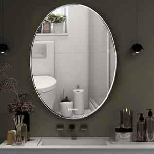 Plantex Frameless Oval Mirror for Wall/Bathroom/Dressing Room/Living Room/Bedroom/Entryway Bathroom Accessories 18x24 inch