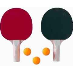 Forgesy 200g Red & Black Table Tennis Racquet Set with 3 Pcs Orange Table Tennis Ball