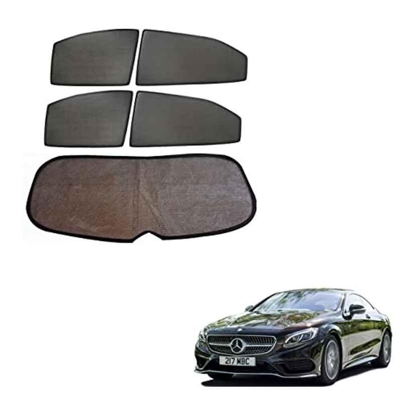 Kozdiko 5 Pcs Mesh Black Fixed Window & Rear Sun Shades Set for Mercedes Benz S Coupe
