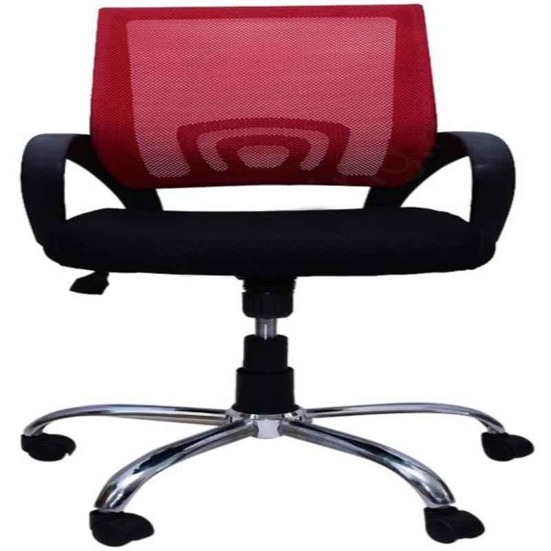 Regent Voom Net & Metal Black & Red Mesh Chair