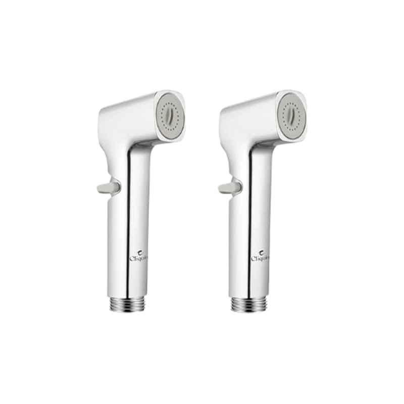 Cliquin Oracle ABS Chrome Wall Mounted Health Faucet with Adjustable Water Pressure, KSHF2207 (Pack of 2)
