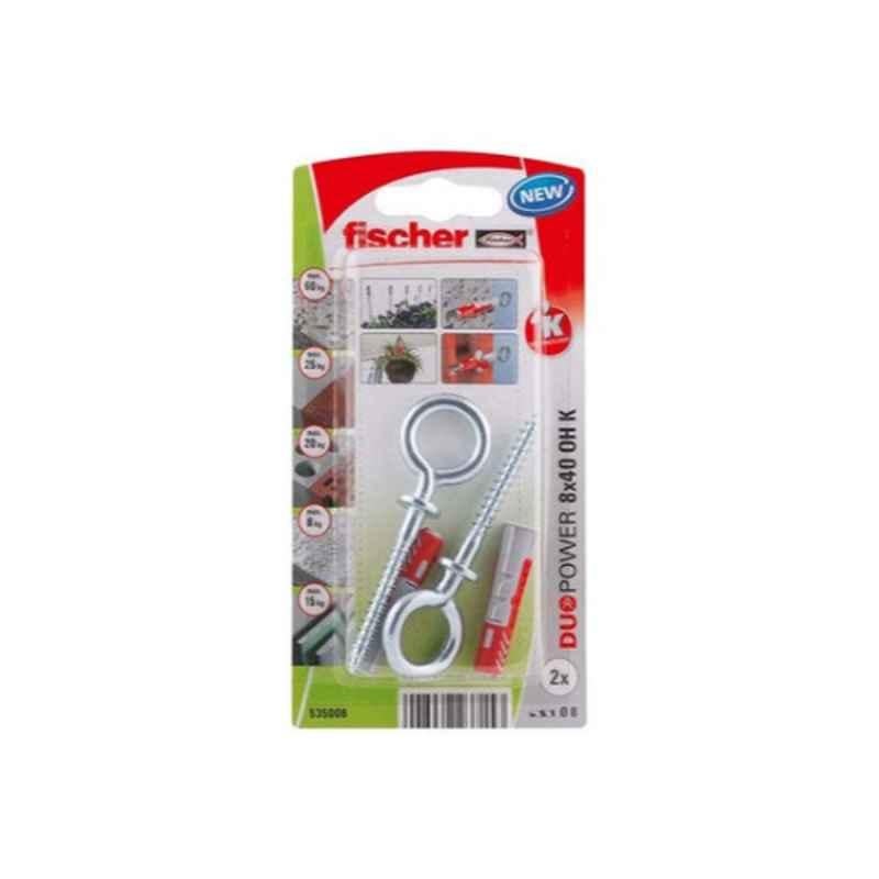 Fischer 535006 Silver & Red Duopower with Eye Hook