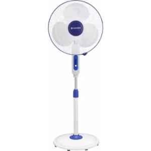 Candes Victor 60W ABS White & Blue Automatic Oscillation Anti Dust 3 Blade Pedestal Fan, Sweep: 400 mm, 16VictorPF1CC