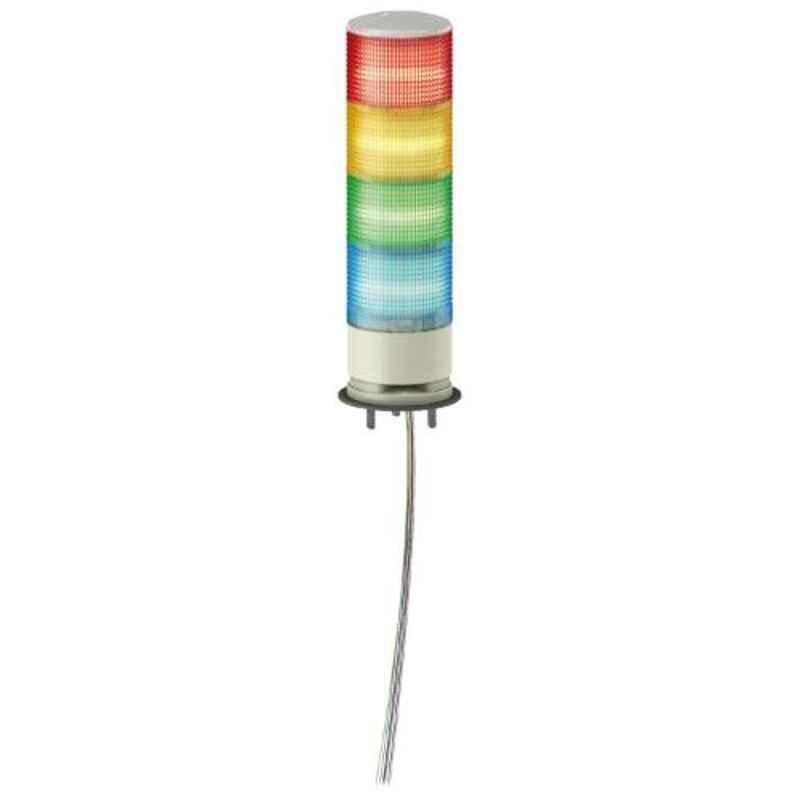 Schneider 24V RAGB LED Tower Light with Base Mounting & Buzzer, XVGB4SW