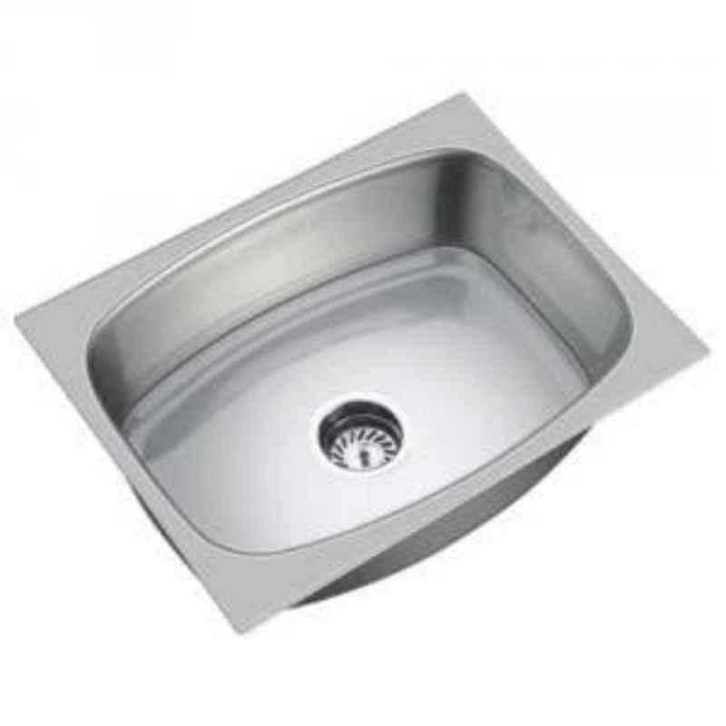 Vaclix 18x16x8 inch Modern Stainless Steel Chorme Kitchen Sink, GTC-IN-SB-1816DM