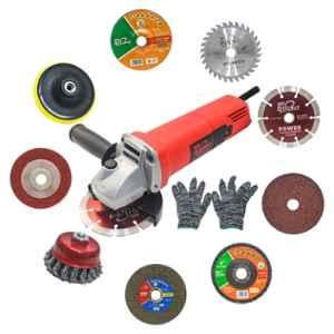 HPD FS801 850W 11000rpm 4 inch Copper Red Angle Grinder with 9 Blades