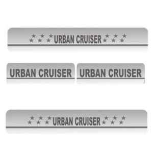 SureStrive 4 Pcs Stainless Steel Silver Footstep Sill Plate Set without LED for Toyota Urban Cruiser All Model