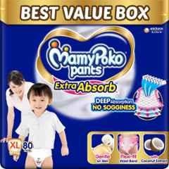 Mamy Poko 80 Pcs Extra Absorb Diapers Pant Packet, Size: XL