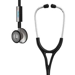 Lifeline Stainless Steel Black Dual Diaphragm Chest Piece Stethoscope with 2 Way Tube, STH005-BL