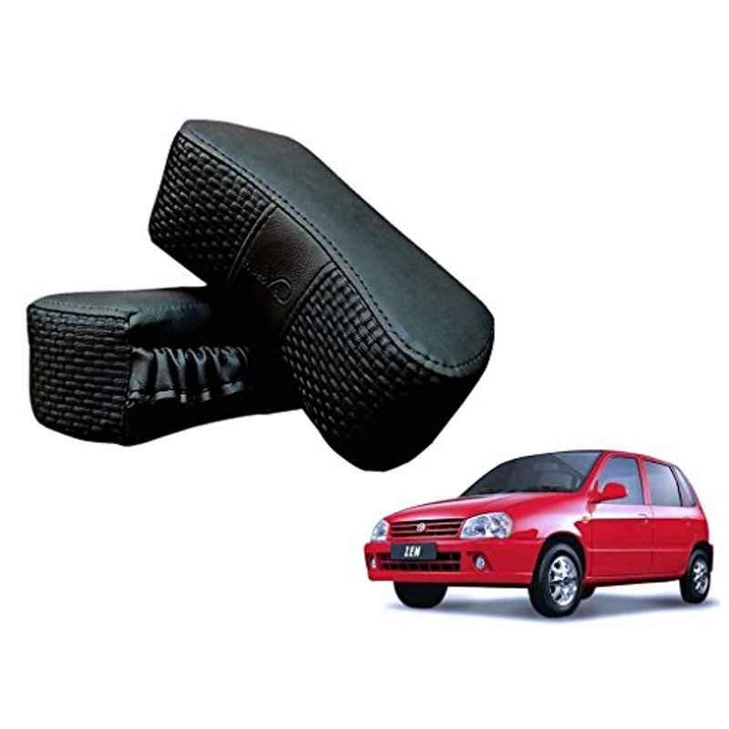 Kozdiko 2 Pcs Memory Foam Black Luxurious Neck Rest Set for Maruti Zen, koz_24066