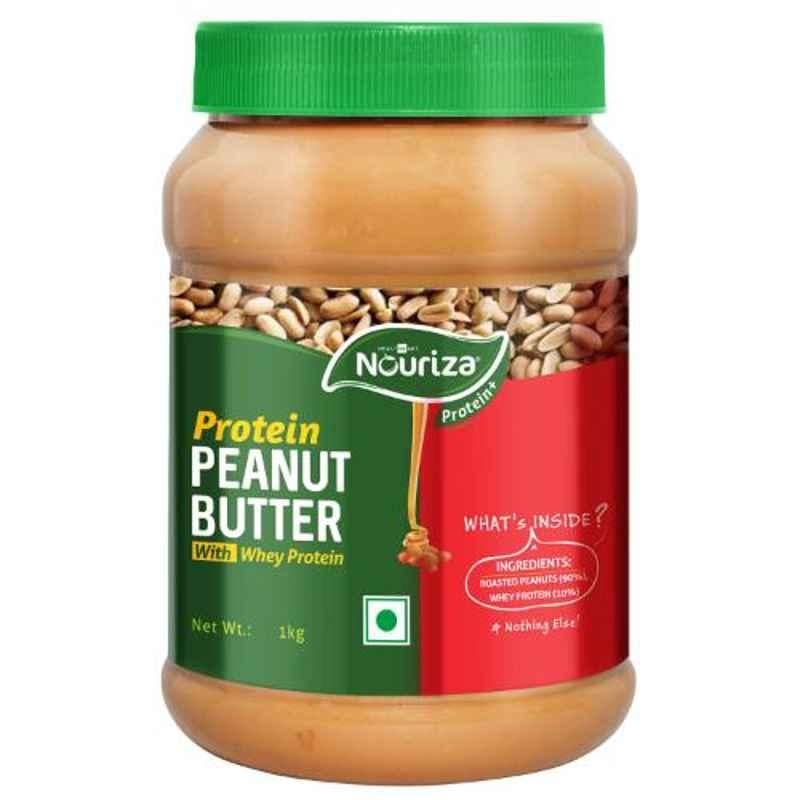 Nouriza 1kg Crunchy Peanut Butter Protein with Whey Protein, HNUT10543-03