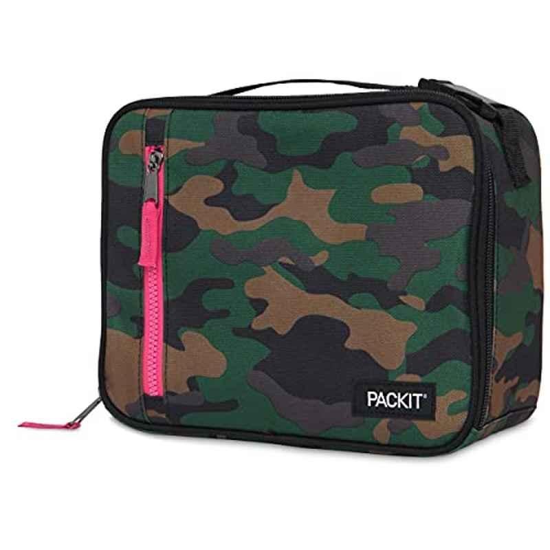 Packit 3L Polyester Camo with Hot Pink Trim Classic Freezable Lunch Box, PKO-CB-CMP
