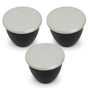 Plantex Knobs for Drawer/Drawer Knobs/Knobs for Cabinets/Pull-Push Knobs for Kitchen/Bedroom Drawer (Pack of 3) Satin Black
