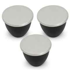 Plantex Knobs for Drawer/Drawer Knobs/Knobs for Cabinets/Pull-Push Knobs for Kitchen/Bedroom Drawer (Pack of 3) Satin Black