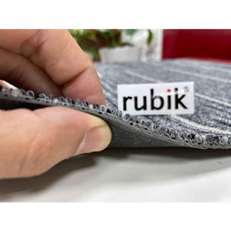 Rubik 50x50cm Polypropylene Grey Carpet Tiles with PVC Padding, RB-CT01 (Pack of 9)