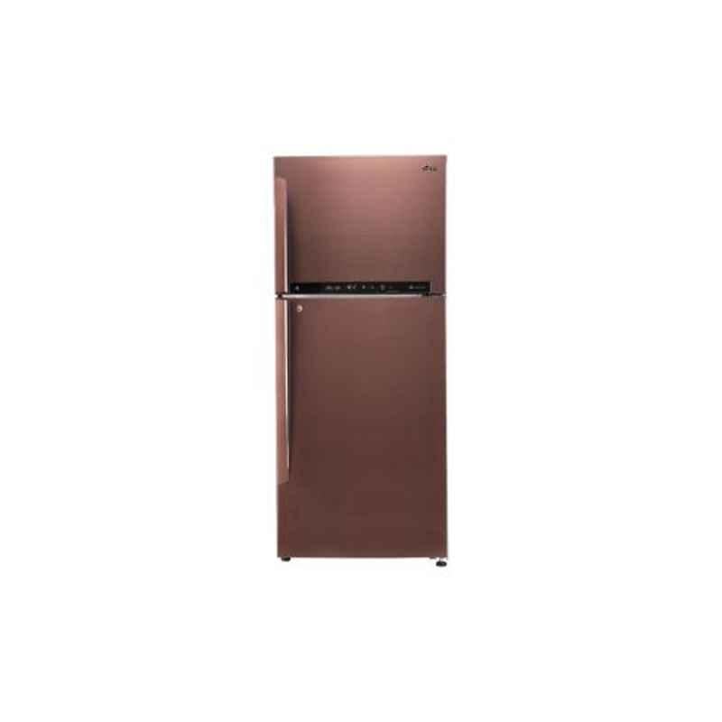 LG 437L 4 Star Amber Steel Dual Fridge Inverter Refrigerator, GL-T432FASN