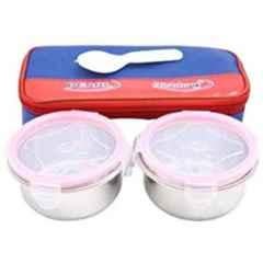 Multicolor Topware lovely 3 plastic container lunchbox, Capacity: 750ml,  Size: Free