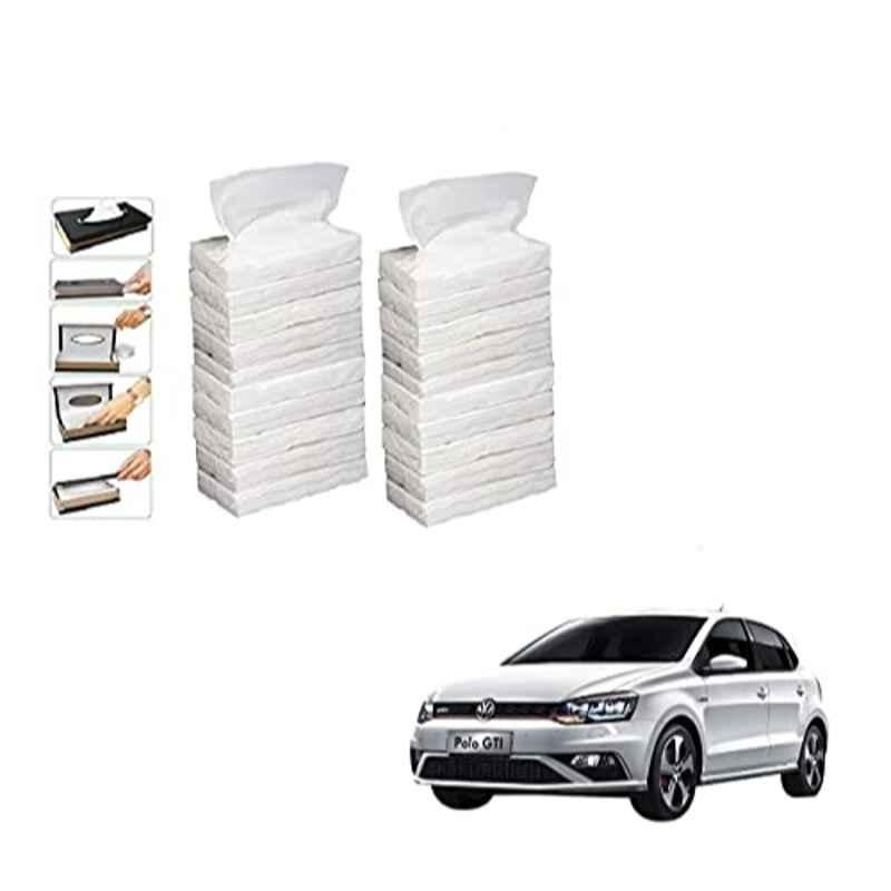 Kozdiko 100 Pulls Dispenser Box Refiller Tissue Paper with 200 Sheets for Volkswagen Polo GTI (Pack of 20)
