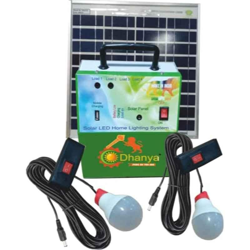 Dhanya 10W Solar Home Lighting System Kit with 2 LED Bulbs