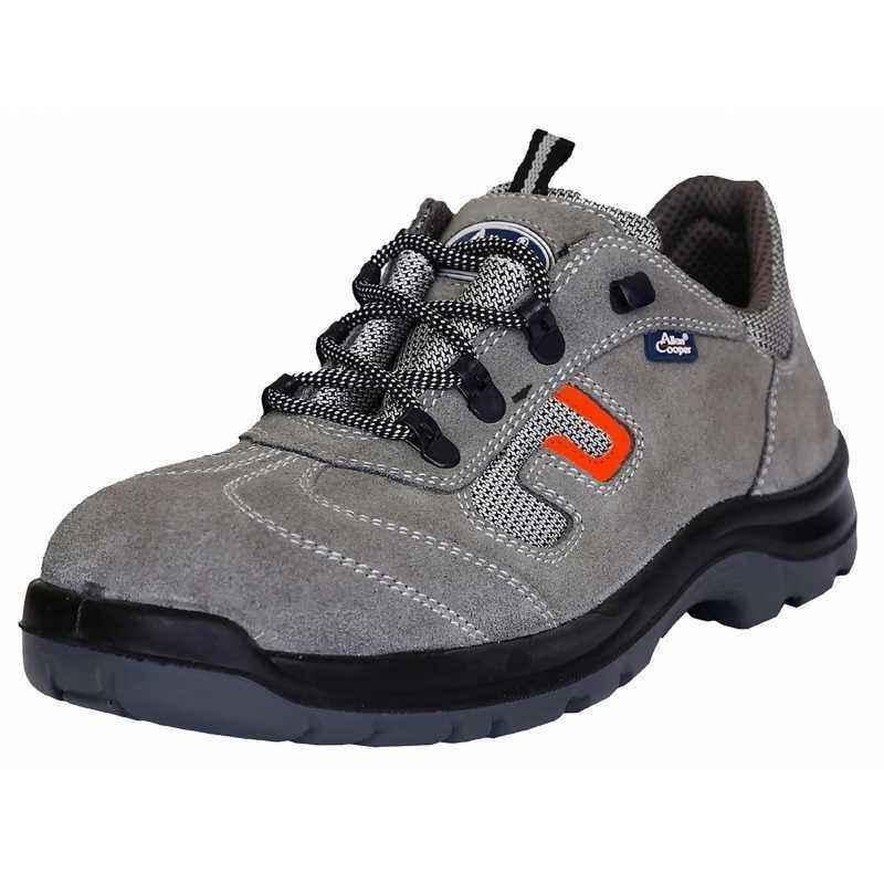 Allen Cooper AC-1459 Antistatic & Heat Resistant Grey Work Safety Shoes, Size: 10