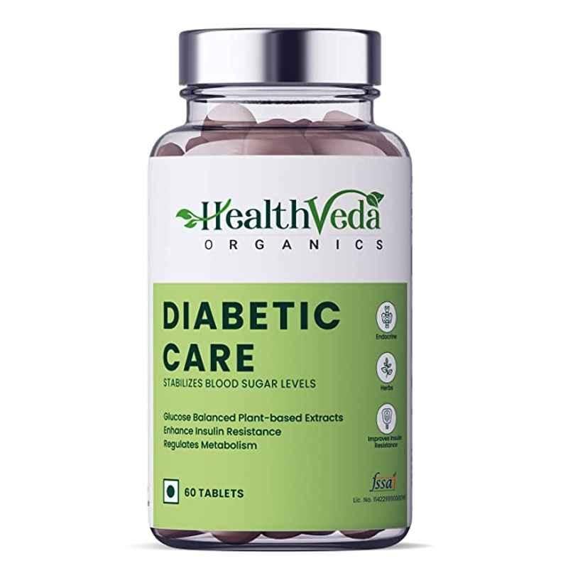 Health Veda Organics 60 Pcs Diabetic Care Supplements Tablets