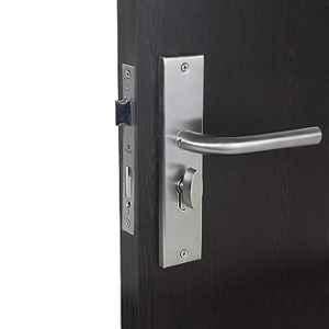Handle Waala MG1106-CYS 8 inch 60mm Stainless Steel Silver Cylindrical Plate One Side Key Mortise Door Lock Set