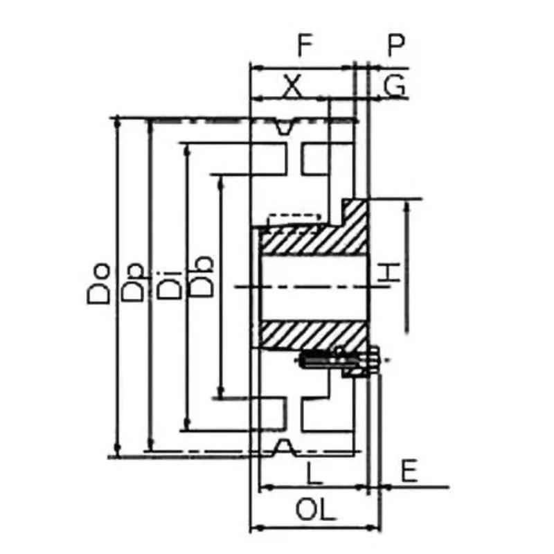 Mitsuboshi Maxstar 630mm 5V Belt 5 Groove Wedge Pulley, 630-5V-5-S1-picture-43