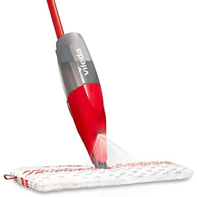 Vileda 650ml Microfiber Red & Grey Mop with Sprayer, 152985
