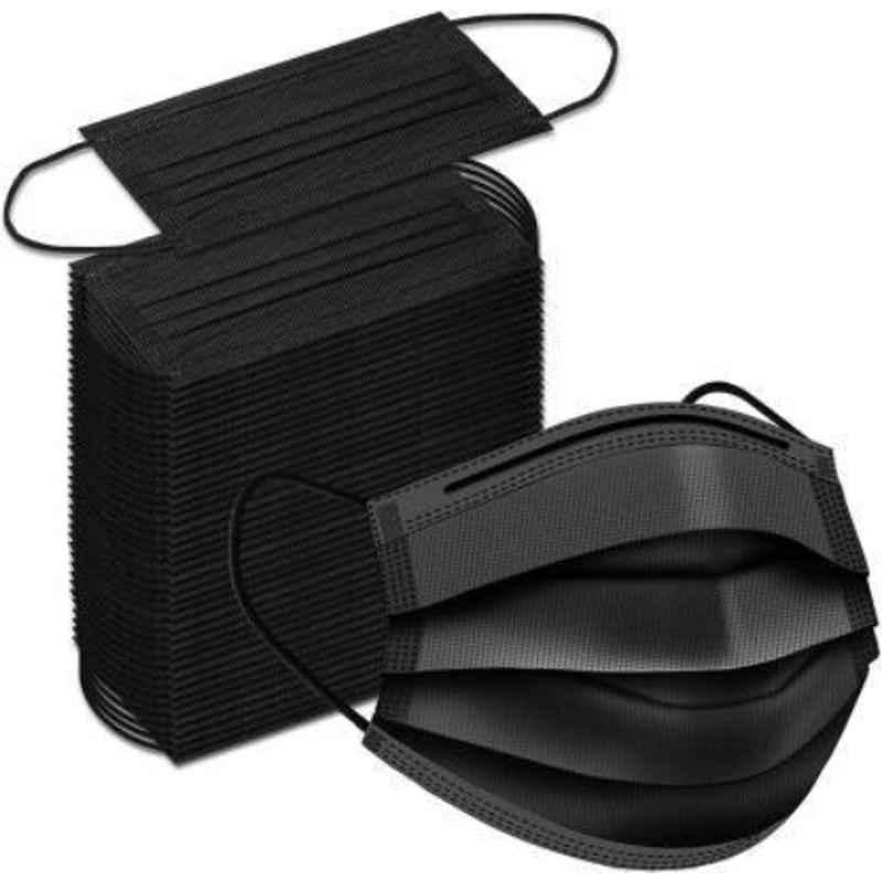 Wellstar 3 Layer Disposable Water Resistant Anti-Pollution Face Mask with Thick Melt Blown & Nose Clip, ADG254 (Pack of 50)