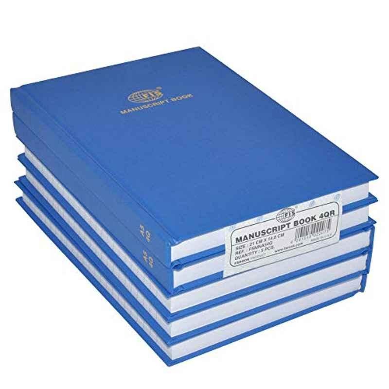 FIS 5 Pcs A5 192 Sheets Blue Manuscript Notebook Set, FSMNA54Q