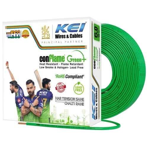 Buy KEI 6 Sqmm 90m 1 Core Conflame Green Plus FRLSH Cooper Green