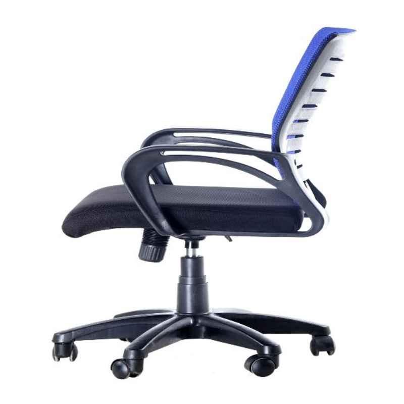 Regent Boom Net & Metal Black & Blue Mesh Chair
