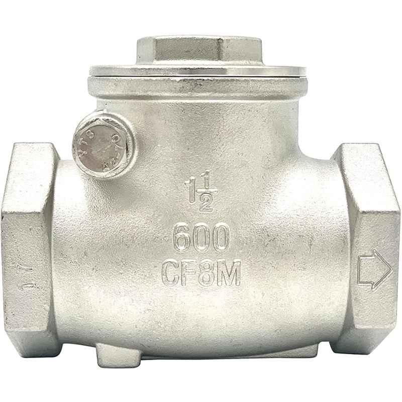 Valtec 3/4 Inch SS316 600WOG Screwed End Swing Type Stainless Steel Check Valve, VTCV0.75SS