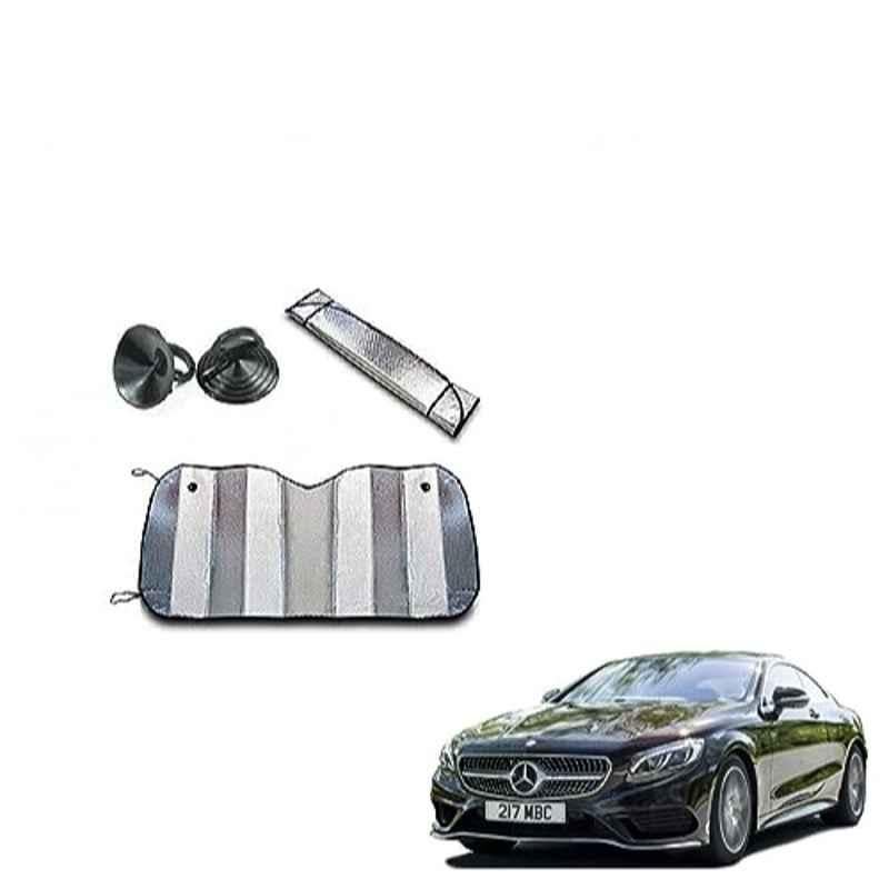 Kozdiko Aluminium Foil UV Protection Silver Windshield Sun Shade for Mercedes Benz S Coupe