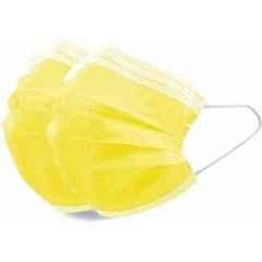 Wellstar 3 Layer Disposable & Reusable Non Woven Yellow Surgical Mask with Nose Pin & Melt Blown Fabric, COURFUL MASK-52 (Pack of 1000)