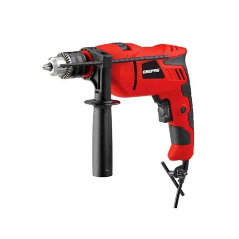 Geepas 750W Red & Black Professional Percussion Drill Machine, GPD0750