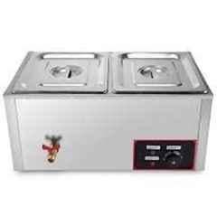 Khushi Udyog 2000W 2 Pan Stainless Steel Silver Bain Marie Food Warmer