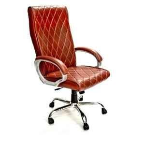 High Living Vulcan Leatherette High Back Brown Executive Chair (Pack of 2)