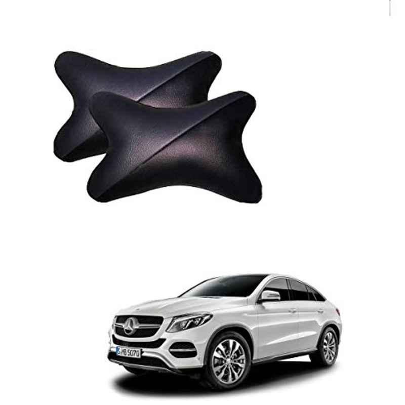 Kozdiko 2 Pcs Memory Foam Grey & Black Car Neck Rest Cushion Pillow Set for Mercedes Benz GlE-Couple