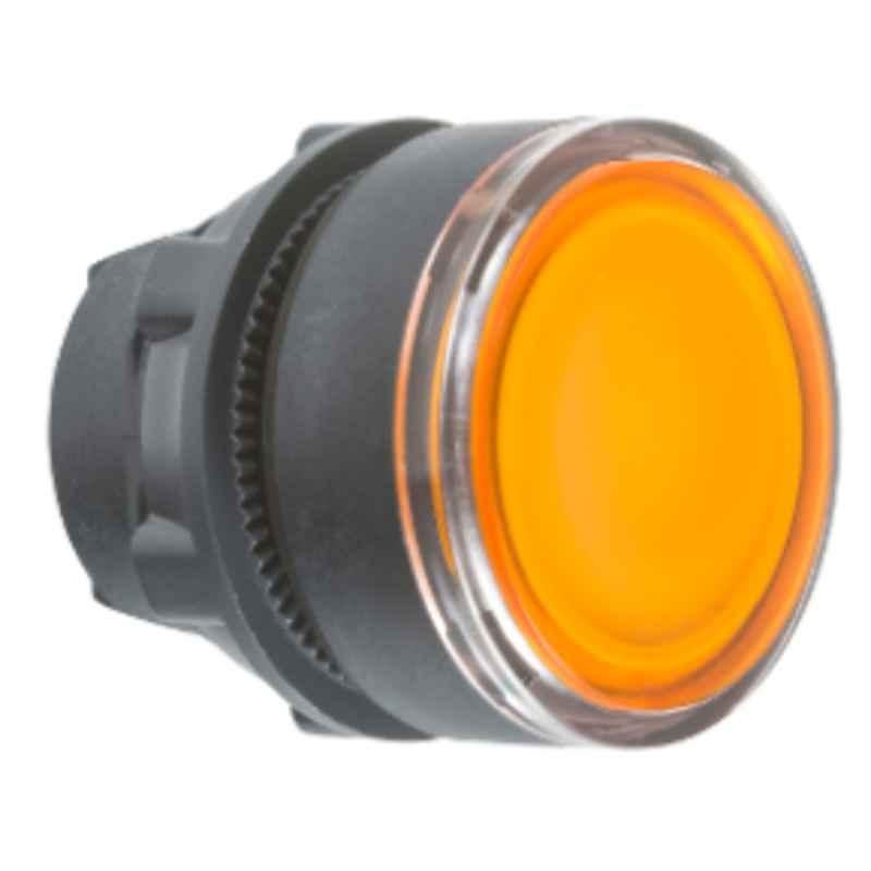 Schneider Harmony 22mm Orange Flush Spring Return Illuminated Push Button for Integral Led, ZB5AW353