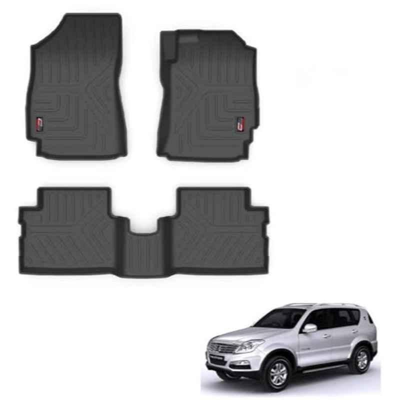 Kozdiko Thermoplastic Polyolefins 3D Life Long Car Floor Mat Set for Mahindra Rexton