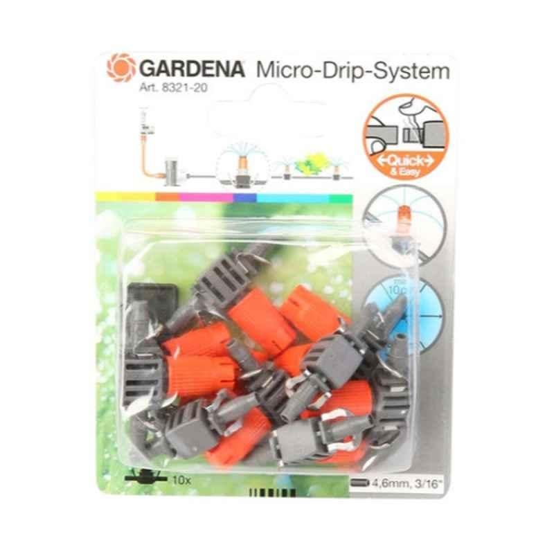 Gardena 4.6mm Grey & Orange Bubbler Micro-Drip Inline System, ACE_219348