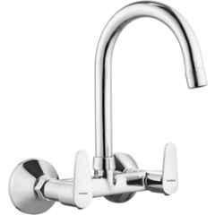 Gold Bell Siya Brass Silver Wall Mounted Chrome Finish Sink Mixer