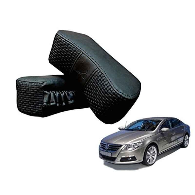 Kozdiko 2 Pcs Memory Foam Black Luxurious Neck Rest Set for Volkswagen Passat, koz_27224