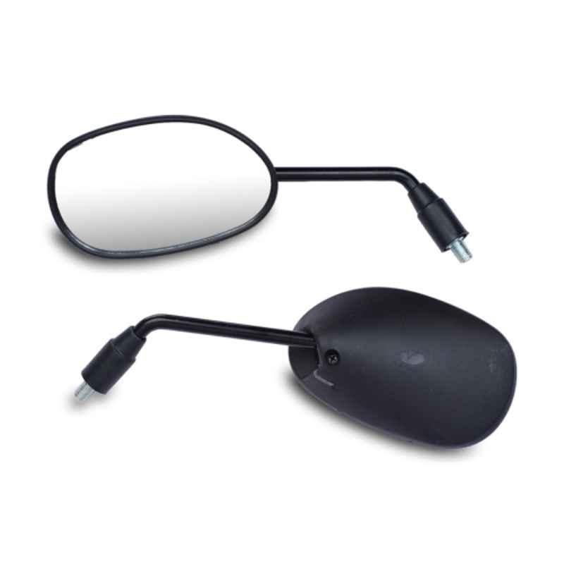 Varroc ABS & Glass Left Side Rear View Mirror for Hero HF Deluxe, REVM-HDLX-LH01