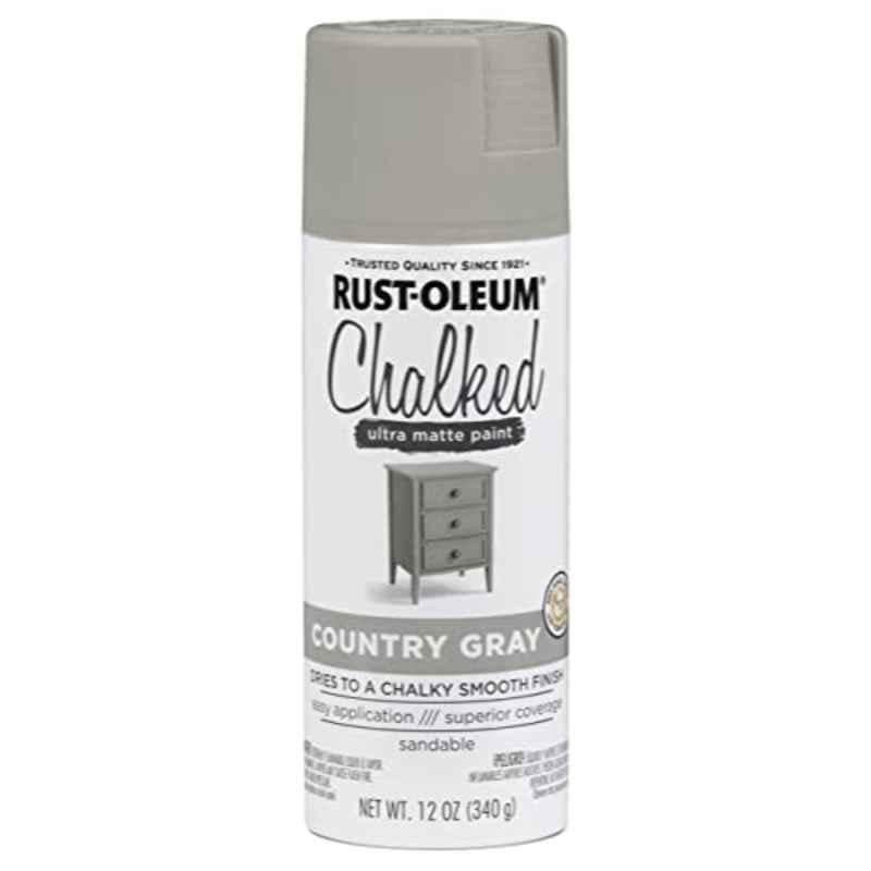 Rust-Oleum Chalked 12 Oz Country Gray 302593 Ultra Matte Spray Paint