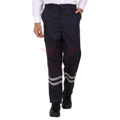 Club Twenty One Workwear Port Flame Cotton Navy Blue Safety Pyrovatex Treated FR Trouser, 3004, Size: XL