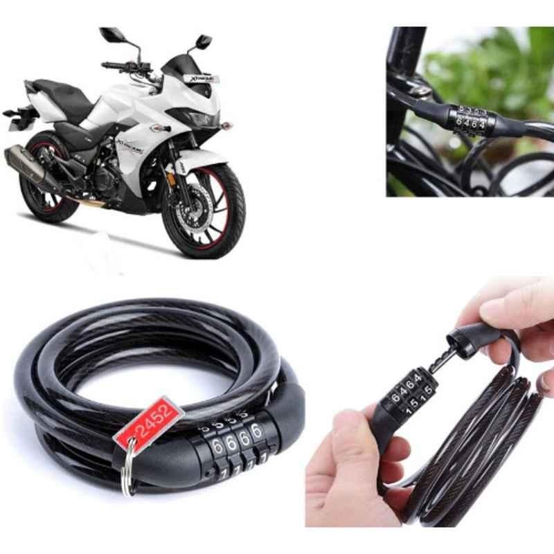 Auto Pearl PVC & Plastic Black Combination Cable Lock for Xtreme 200S, 703