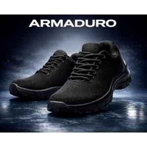 ArmaDuro AD1035 Upper Knitted Sporty Steel Toe Black Stylish Safety Shoes, Size: 9